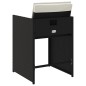 vidaXL Gartenstühle mit Kissen 4 Stk. Schwarz Poly Rattan vidaXL Gartenstühle mit Kissen 4 Stk. Schwarz Poly Rattan