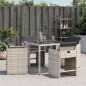 vidaXL Gartenstühle mit Kissen 4 Stk. Hellgrau Poly Rattan vidaXL Gartenstühle mit Kissen 4 Stk. Hellgrau Poly Rattan
