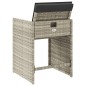 vidaXL Gartenstühle mit Kissen 4 Stk. Hellgrau Poly Rattan vidaXL Gartenstühle mit Kissen 4 Stk. Hellgrau Poly Rattan