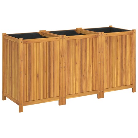 vidaXL Pflanzkübel mit Einlage 150x50x75 cm Massivholz Akazie