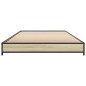 vidaXL Bettgestell Sonoma-Eiche 100x200 cm Holzwerkstoff und Metall vidaXL Bettgestell Sonoma-Eiche 100x200 cm Holzwerkstoff und Metall