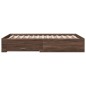 vidaXL Bettgestell mit Schubladen Braun Eichen-Optik 135x190 cm vidaXL Bettgestell mit Schubladen Braun Eichen-Optik 135x190 cm