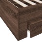 vidaXL Bettgestell mit Schubladen Braun Eichen-Optik 135x190 cm vidaXL Bettgestell mit Schubladen Braun Eichen-Optik 135x190 cm