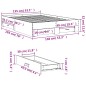 vidaXL Bettgestell mit Schubladen Braun Eichen-Optik 135x190 cm vidaXL Bettgestell mit Schubladen Braun Eichen-Optik 135x190 cm