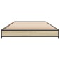 vidaXL Bettgestell Sonoma-Eiche 75x190 cm Holzwerkstoff und Metall vidaXL Bettgestell Sonoma-Eiche 75x190 cm Holzwerkstoff und Metall