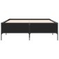 vidaXL Bettgestell Schwarz 150x200 cm Holzwerkstoff und Metall vidaXL Bettgestell Schwarz 150x200 cm Holzwerkstoff und Metall
