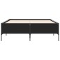 vidaXL Bettgestell Schwarz 120x200 cm Holzwerkstoff und Metall vidaXL Bettgestell Schwarz 120x200 cm Holzwerkstoff und Metall