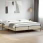 vidaXL Bettgestell Sonoma-Eiche 200x200 cm Holzwerkstoff und Metall vidaXL Bettgestell Sonoma-Eiche 200x200 cm Holzwerkstoff und Metall