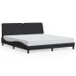 vidaXL Bettgestell mit Kopfteil Schwarz 180x200 cm Samt vidaXL Bettgestell mit Kopfteil Schwarz 180x200 cm Samt