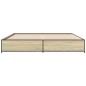 vidaXL Bettgestell Sonoma-Eiche 200x200 cm Holzwerkstoff und Metall vidaXL Bettgestell Sonoma-Eiche 200x200 cm Holzwerkstoff und Metall