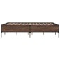 vidaXL Bettgestell Braun Eichen-Optik 135x190 cm Holzwerkstoff Metall vidaXL Bettgestell Braun Eichen-Optik 135x190 cm Holzwerkstoff Metall