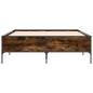 vidaXL Bettgestell Räuchereiche 135x190 cm Holzwerkstoff und Metall vidaXL Bettgestell Räuchereiche 135x190 cm Holzwerkstoff und Metall