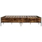 vidaXL Bettgestell Räuchereiche 135x190 cm Holzwerkstoff und Metall vidaXL Bettgestell Räuchereiche 135x190 cm Holzwerkstoff und Metall