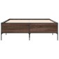 vidaXL Bettgestell Braun Eichen-Optik 120x190 cm Holzwerkstoff Metall vidaXL Bettgestell Braun Eichen-Optik 120x190 cm Holzwerkstoff Metall