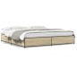 vidaXL Bettgestell Sonoma-Eiche 180x200 cm Holzwerkstoff und Metall vidaXL Bettgestell Sonoma-Eiche 180x200 cm Holzwerkstoff und Metall
