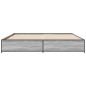 vidaXL Bettgestell Grau Sonoma 160x200 cm Holzwerkstoff und Metall vidaXL Bettgestell Grau Sonoma 160x200 cm Holzwerkstoff und Metall