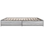 vidaXL Bettgestell Grau Sonoma 160x200 cm Holzwerkstoff und Metall vidaXL Bettgestell Grau Sonoma 160x200 cm Holzwerkstoff und Metall