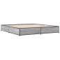 vidaXL Bettgestell Grau Sonoma 160x200 cm Holzwerkstoff und Metall vidaXL Bettgestell Grau Sonoma 160x200 cm Holzwerkstoff und Metall