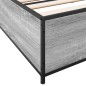 vidaXL Bettgestell Grau Sonoma 160x200 cm Holzwerkstoff und Metall vidaXL Bettgestell Grau Sonoma 160x200 cm Holzwerkstoff und Metall
