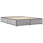 vidaXL Bettgestell Grau Sonoma 150x200 cm Holzwerkstoff und Metall vidaXL Bettgestell Grau Sonoma 150x200 cm Holzwerkstoff und Metall