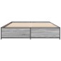vidaXL Bettgestell Grau Sonoma 150x200 cm Holzwerkstoff und Metall vidaXL Bettgestell Grau Sonoma 150x200 cm Holzwerkstoff und Metall