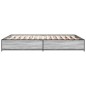 vidaXL Bettgestell Grau Sonoma 150x200 cm Holzwerkstoff und Metall vidaXL Bettgestell Grau Sonoma 150x200 cm Holzwerkstoff und Metall