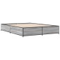 vidaXL Bettgestell Grau Sonoma 150x200 cm Holzwerkstoff und Metall vidaXL Bettgestell Grau Sonoma 150x200 cm Holzwerkstoff und Metall