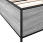vidaXL Bettgestell Grau Sonoma 150x200 cm Holzwerkstoff und Metall vidaXL Bettgestell Grau Sonoma 150x200 cm Holzwerkstoff und Metall