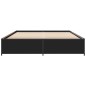vidaXL Bettgestell Schwarz 140x200 cm Holzwerkstoff und Metall vidaXL Bettgestell Schwarz 140x200 cm Holzwerkstoff und Metall