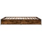 vidaXL Bettgestell Räuchereiche 120x200 cm Holzwerkstoff und Metall vidaXL Bettgestell Räuchereiche 120x200 cm Holzwerkstoff und Metall
