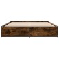 vidaXL Bettgestell Räuchereiche 140x190 cm Holzwerkstoff und Metall vidaXL Bettgestell Räuchereiche 140x190 cm Holzwerkstoff und Metall