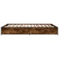vidaXL Bettgestell Räuchereiche 140x190 cm Holzwerkstoff und Metall vidaXL Bettgestell Räuchereiche 140x190 cm Holzwerkstoff und Metall