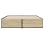 vidaXL Bettgestell Sonoma-Eiche 200x200 cm Holzwerkstoff und Metall vidaXL Bettgestell Sonoma-Eiche 200x200 cm Holzwerkstoff und Metall