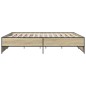 vidaXL Bettgestell Sonoma-Eiche 200x200 cm Holzwerkstoff und Metall vidaXL Bettgestell Sonoma-Eiche 200x200 cm Holzwerkstoff und Metall