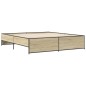 vidaXL Bettgestell Sonoma-Eiche 200x200 cm Holzwerkstoff und Metall vidaXL Bettgestell Sonoma-Eiche 200x200 cm Holzwerkstoff und Metall