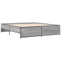 vidaXL Bettgestell Grau Sonoma 180x200 cm Holzwerkstoff und Metall vidaXL Bettgestell Grau Sonoma 180x200 cm Holzwerkstoff und Metall