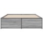 vidaXL Bettgestell Grau Sonoma 160x200 cm Holzwerkstoff und Metall vidaXL Bettgestell Grau Sonoma 160x200 cm Holzwerkstoff und Metall