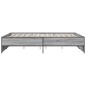 vidaXL Bettgestell Grau Sonoma 160x200 cm Holzwerkstoff und Metall vidaXL Bettgestell Grau Sonoma 160x200 cm Holzwerkstoff und Metall