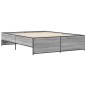 vidaXL Bettgestell Grau Sonoma 160x200 cm Holzwerkstoff und Metall vidaXL Bettgestell Grau Sonoma 160x200 cm Holzwerkstoff und Metall