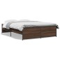 vidaXL Bettgestell Braun Eichen-Optik 120x200 cm Holzwerkstoff Metall vidaXL Bettgestell Braun Eichen-Optik 120x200 cm Holzwerkstoff Metall