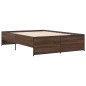 vidaXL Bettgestell Braun Eichen-Optik 120x190 cm Holzwerkstoff Metall vidaXL Bettgestell Braun Eichen-Optik 120x190 cm Holzwerkstoff Metall