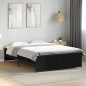 vidaXL Bettgestell Schwarz 120x190 cm Holzwerkstoff und Metall vidaXL Bettgestell Schwarz 120x190 cm Holzwerkstoff und Metall