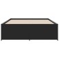 vidaXL Bettgestell Schwarz 120x190 cm Holzwerkstoff und Metall vidaXL Bettgestell Schwarz 120x190 cm Holzwerkstoff und Metall