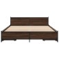 vidaXL Bettgestell mit Schubladen Braun Eichen-Optik 160x200 cm vidaXL Bettgestell mit Schubladen Braun Eichen-Optik 160x200 cm