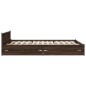 vidaXL Bettgestell mit Schubladen Braun Eichen-Optik 160x200 cm vidaXL Bettgestell mit Schubladen Braun Eichen-Optik 160x200 cm