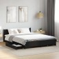 vidaXL Bettgestell mit Schubladen Schwarz 140x200 cm Holzwerkstoff vidaXL Bettgestell mit Schubladen Schwarz 140x200 cm Holzwerkstoff