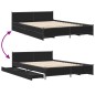 vidaXL Bettgestell mit Schubladen Schwarz 140x200 cm Holzwerkstoff vidaXL Bettgestell mit Schubladen Schwarz 140x200 cm Holzwerkstoff