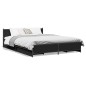 vidaXL Bettgestell mit Schubladen Schwarz 135x190 cm Holzwerkstoff vidaXL Bettgestell mit Schubladen Schwarz 135x190 cm Holzwerkstoff