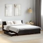 vidaXL Bettgestell mit Schubladen Schwarz 135x190 cm Holzwerkstoff vidaXL Bettgestell mit Schubladen Schwarz 135x190 cm Holzwerkstoff