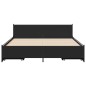 vidaXL Bettgestell mit Schubladen Schwarz 135x190 cm Holzwerkstoff vidaXL Bettgestell mit Schubladen Schwarz 135x190 cm Holzwerkstoff